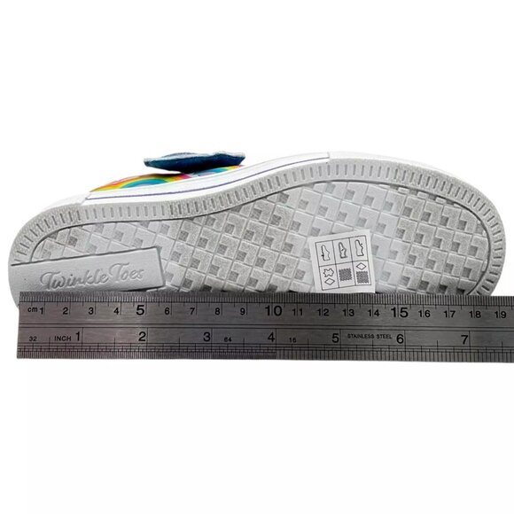 Skechers Little Girls Twinkle Toes Slip-on Sneaker Size 11.5 Unicorn-Cloud Print - Picture 11 of 13